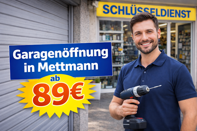 Schlüsseldienst für eine Garagenöffnung in Mettmann